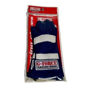 NEW G-Force G1 Racing Gloves Medium Blue SFI 3.3/1 Fire Retardant Auto Track